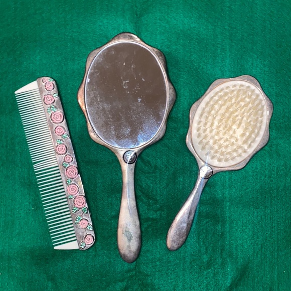 Godinger Hair Vintage Brush Comb And Mirror Set Poshmark